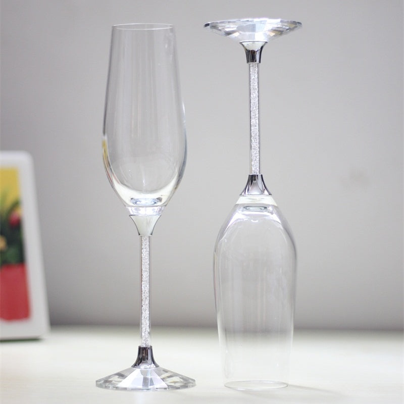 Clear Crystal  Champagne Flutes